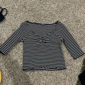 Wild Fable Striped Crop Shirt